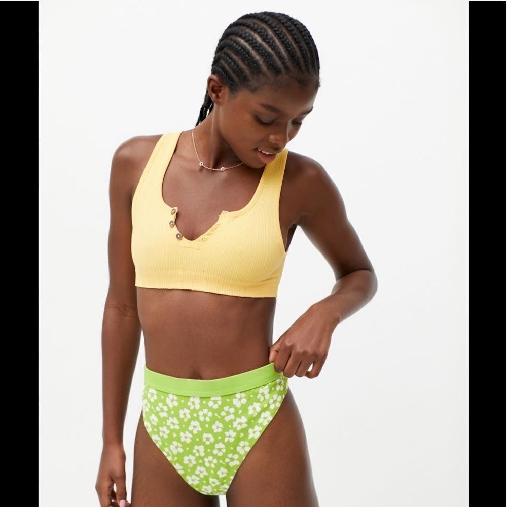 NEW (3) Out From Under Urban Outfitters UO Organic Cotton High-Waisted Thongs